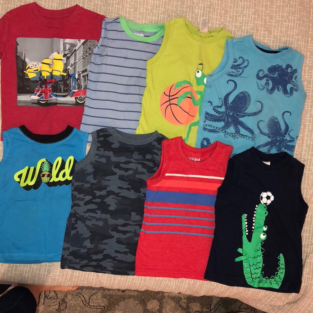 Lot of 8 boys 2T tank tops